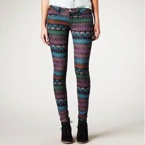 American‎ Eagle Feather Jeggings Skinny Jeans Zipper Ankle Size 4 #1455769203